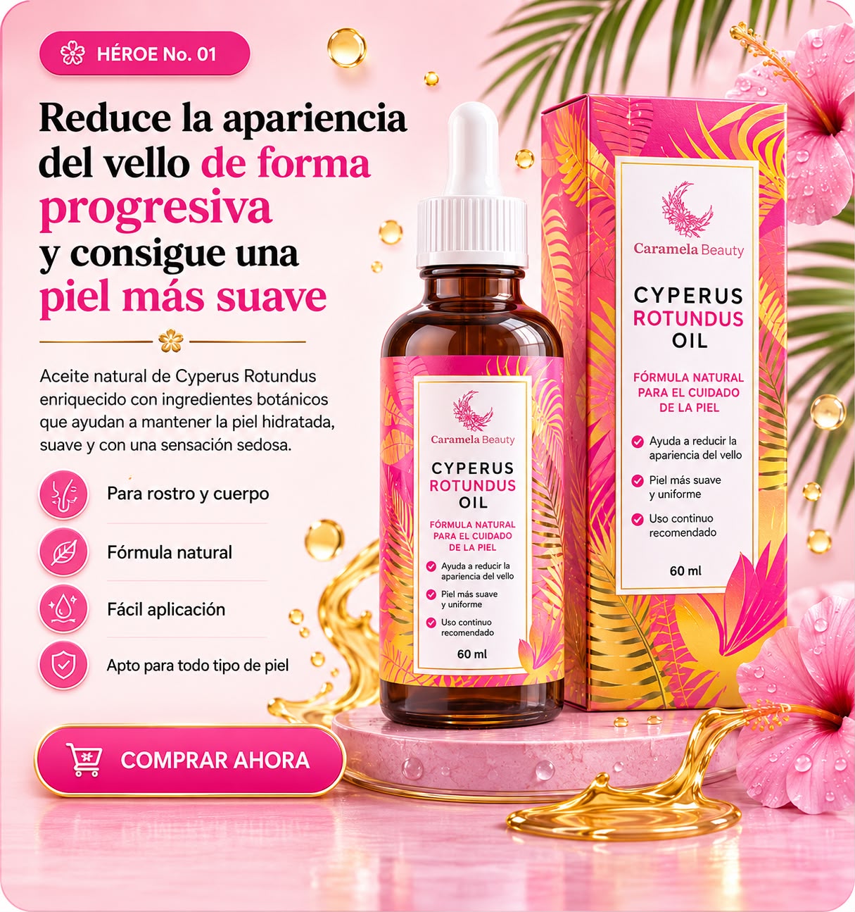 Aceite depilatorio Natural CYPERUS ROTUNDUS OIL